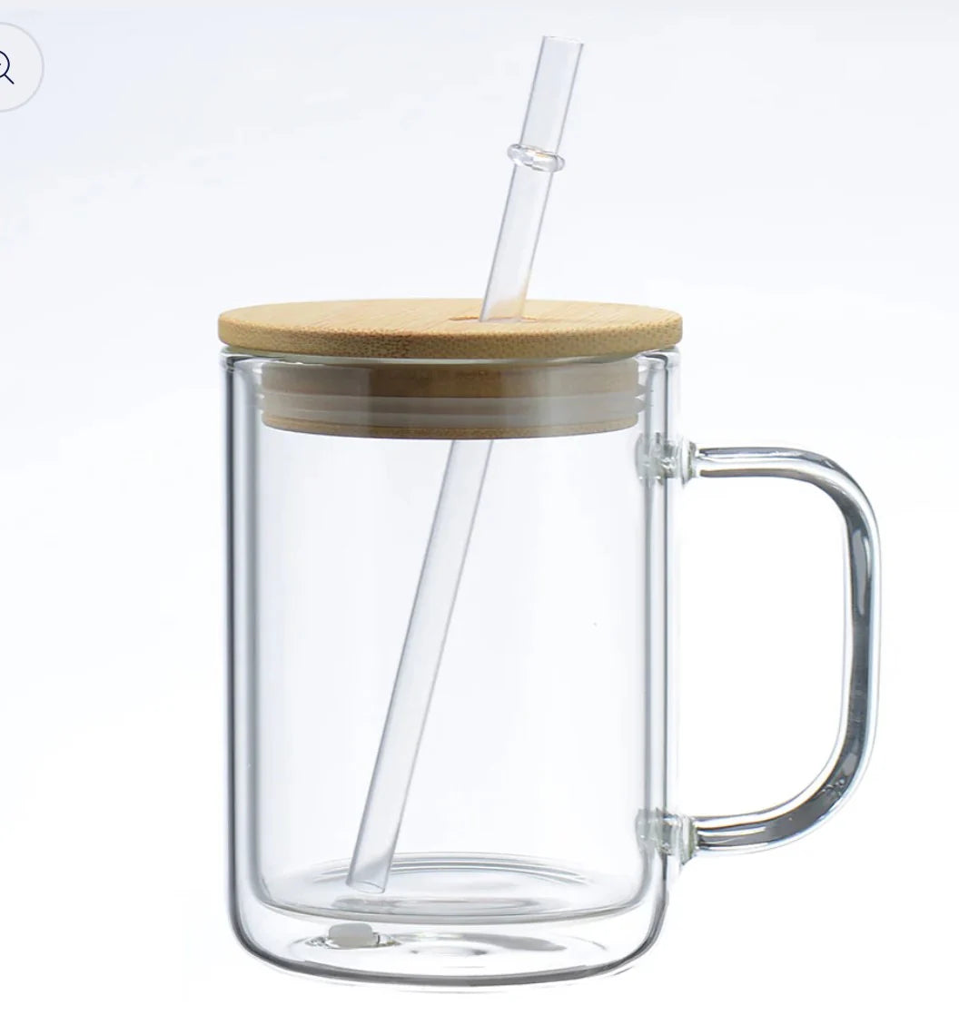 Snow Globe Tumbler with Handle