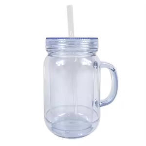 20oz Mason Jar Snow Globe Cup with Handle