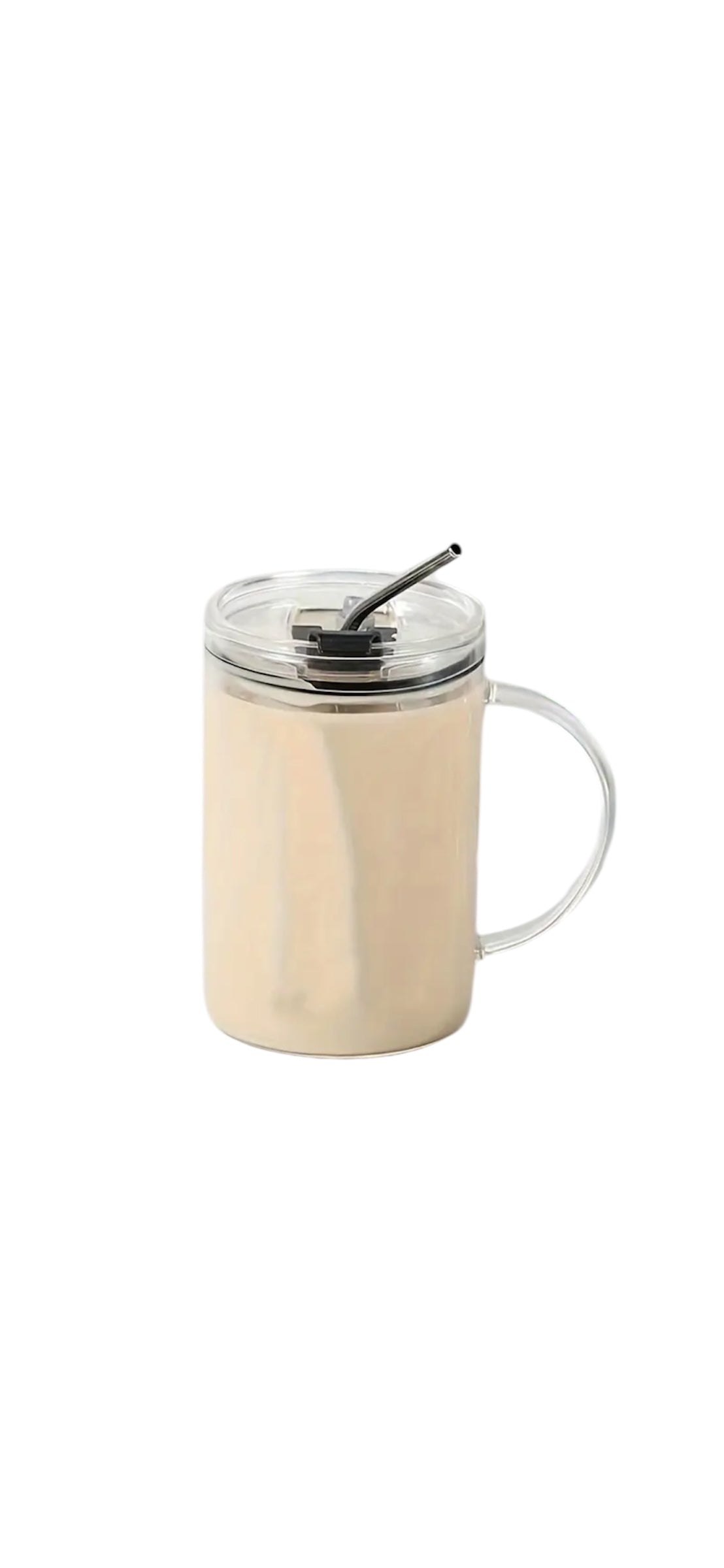 Large Glass Cup with Handle