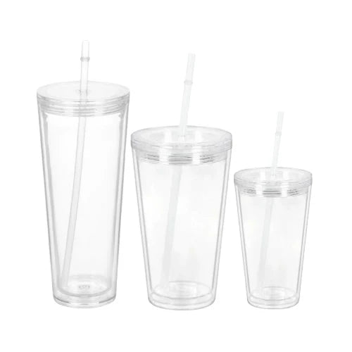 Tapered Acrylic Snow Globe Tumbler